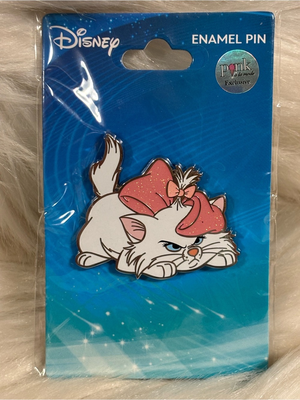 Disney Pin PALM - Marie - Pouncing with Glitter Bow-Aristocats